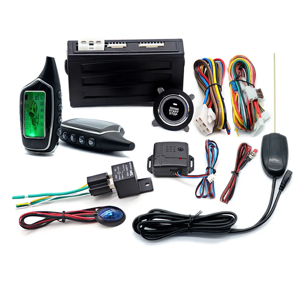 Universal Car Alarm Auto Start Stop System Remote Control Engine Ignition Autostart Kit Keyless Push Start System Car Accessorie