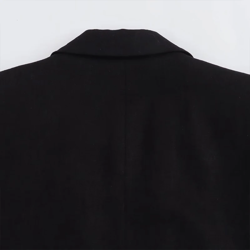 Willshela Women Fashion With Pockets Solid Blazer Vintage Notched Neck Long Sleeves Female Chic Lady Outfits
