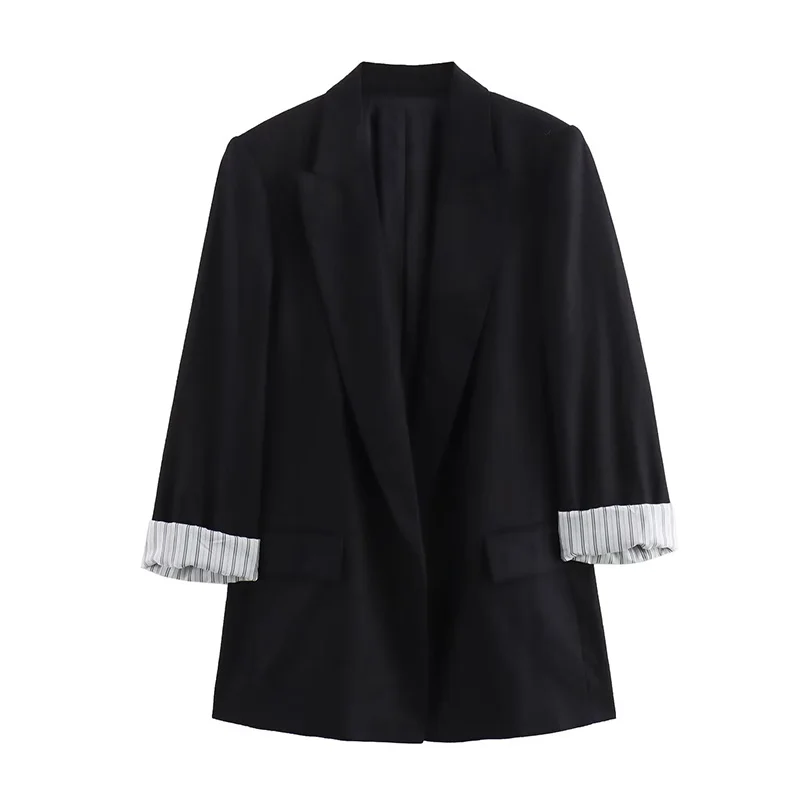 Willshela Women Fashion With Pockets Solid Blazer Vintage Notched Neck Long Sleeves Female Chic Lady Outfits