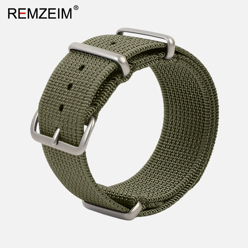 High Quality Nylon Watch Strap Brown Green Black Band Military Casual Watchband Army Sport Bracelet Replacement Belt