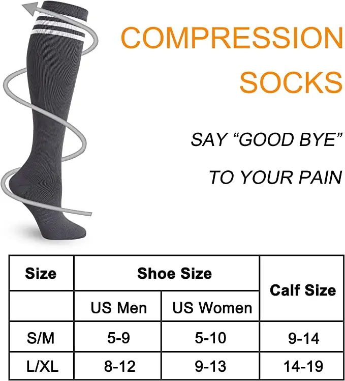 Compression Socks Women Men Knee High 30MmHg Sports Socks Edema Diabetes Varicose Veins Running Stocking Wholesale Dropshipping