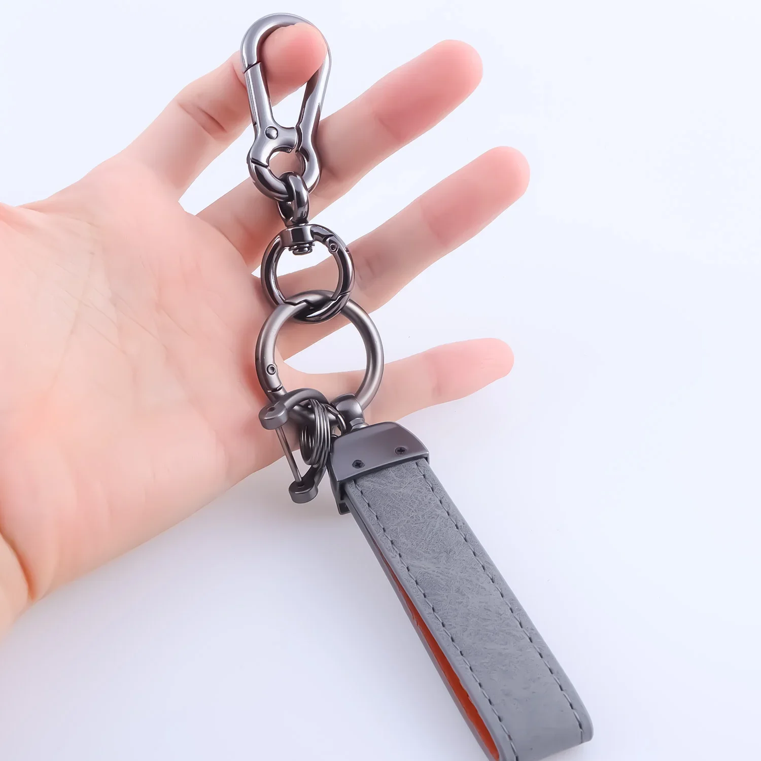 2pcs Metal Spring Snap Hooks Clip, Car Keys Keychain, Trigger Spring Swivel Buckles for Bags Keys