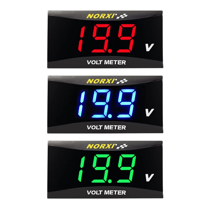 Motorcycle Meter Voltmeter Water Temperature Mini Super Blog Digital 6V 12V Electromobile Thermometer Gauge Car Volt Meter