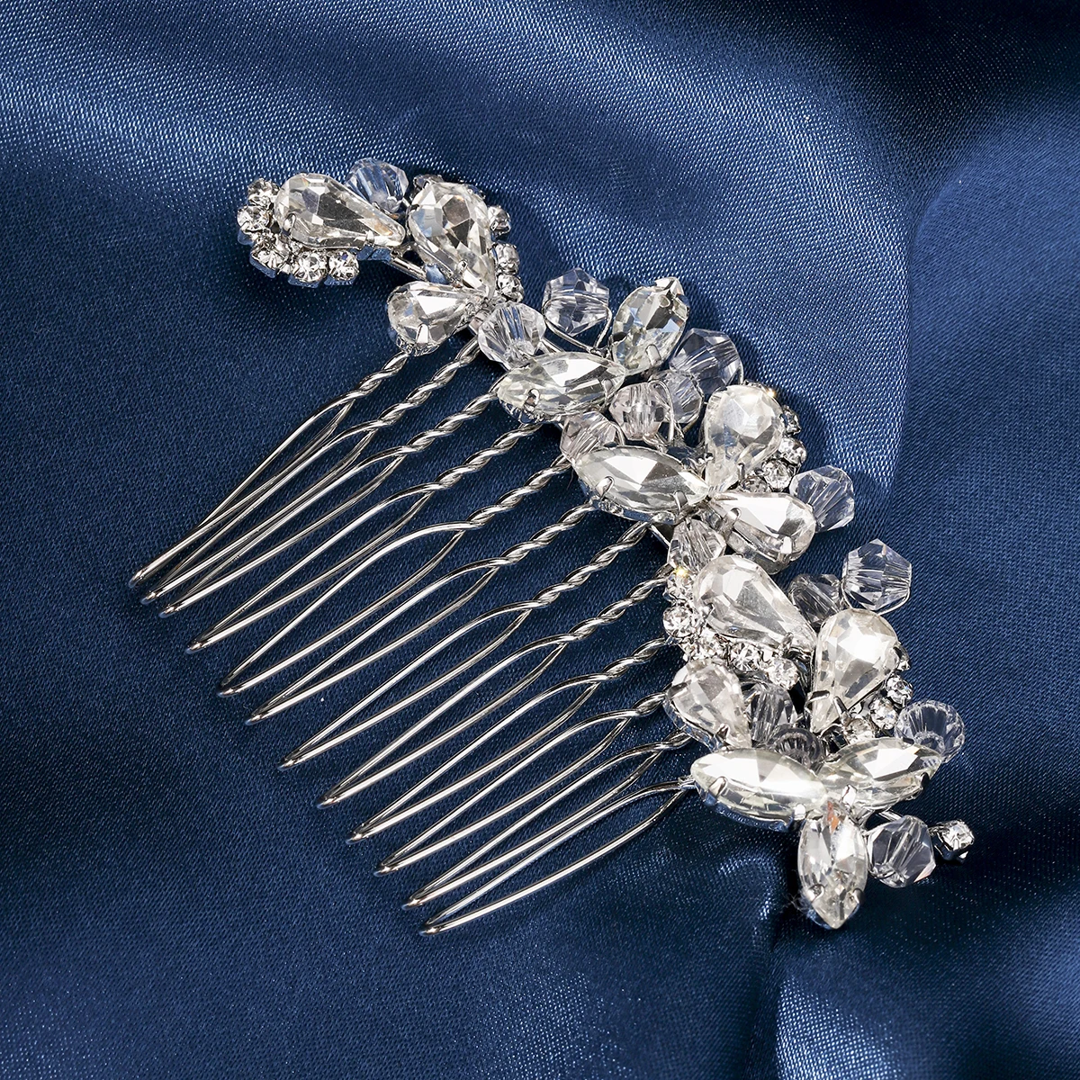 Bridal Wedding Hair Accessories Crystal Flower Hair Combs Clips for Women Bride Headpiece Bridesmaid Party Jewelry Gift
