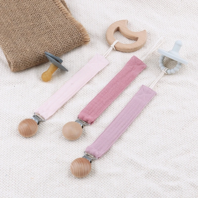 Baby Pacifier Clip Pacifier Anti-lost Chain Clip Nipple Holder Soft Cotton Children Kid Pacifier Soother Holder