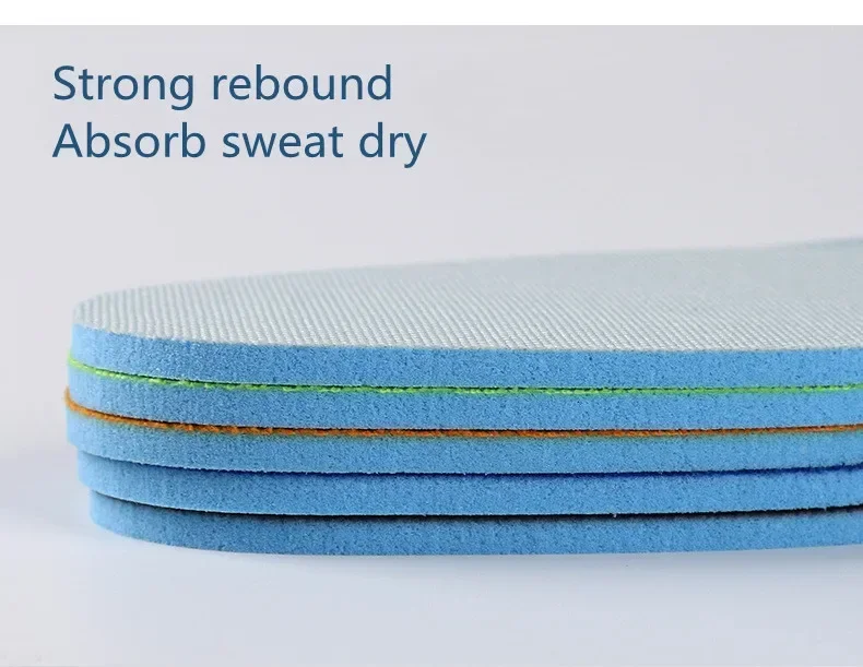 Sports Shock-Absorbing Insoles Soft Breathable Deodorant Cushion Shoe Inserts Running Anti-slip Template for Men Women Insole