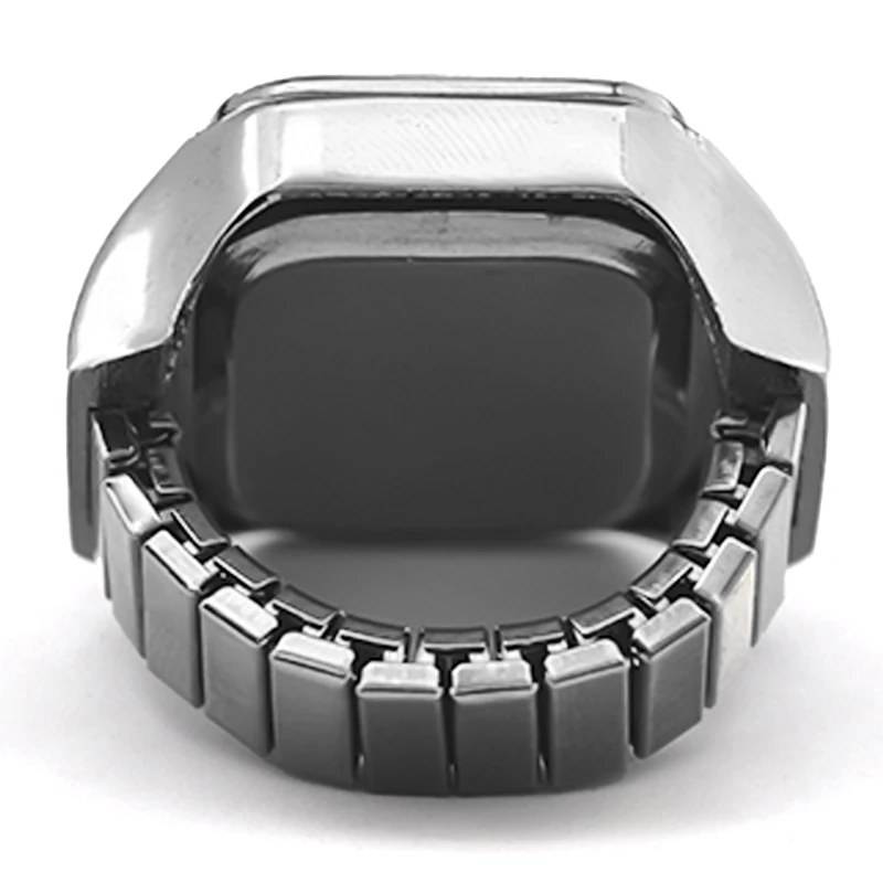 Ring Quartz Watch New Hot Selling Creative Roman Literal Alloy Shell Finger Square Dial Couple Men And Women