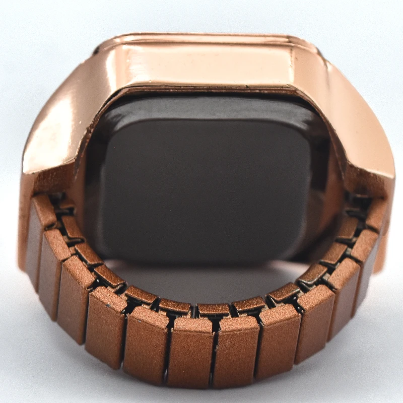 Ring Quartz Watch New Hot Selling Creative Roman Literal Alloy Shell Finger Square Dial Couple Men And Women