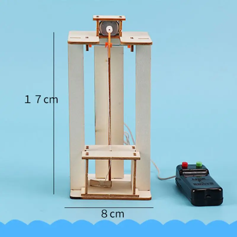 Children's Puzzle Toys Science Experiment Puzzle Kit Creative Education DIY Electric Elevator Lift Model School Teaching Aids