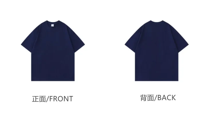 Summer Heavy Weight 300gsm Cotton Tees Tshirts Mens Solid Tops Korean Woman Male Team Uniform Class Clothes