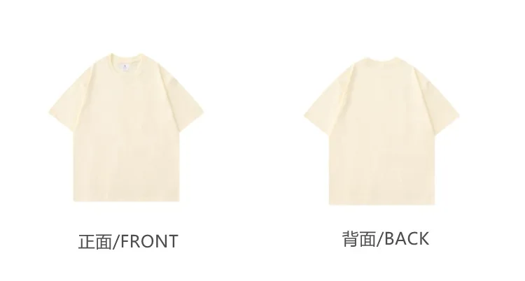 Summer Heavy Weight 300gsm Cotton Tees Tshirts Mens Solid Tops Korean Woman Male Team Uniform Class Clothes