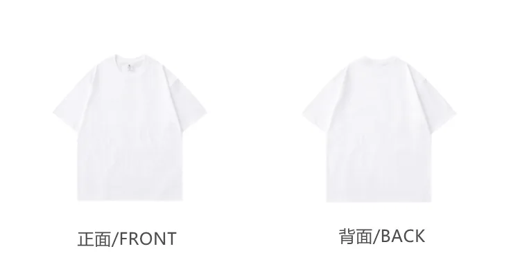 Summer Heavy Weight 300gsm Cotton Tees Tshirts Mens Solid Tops Korean Woman Male Team Uniform Class Clothes