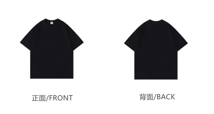 Summer Heavy Weight 300gsm Cotton Tees Tshirts Mens Solid Tops Korean Woman Male Team Uniform Class Clothes