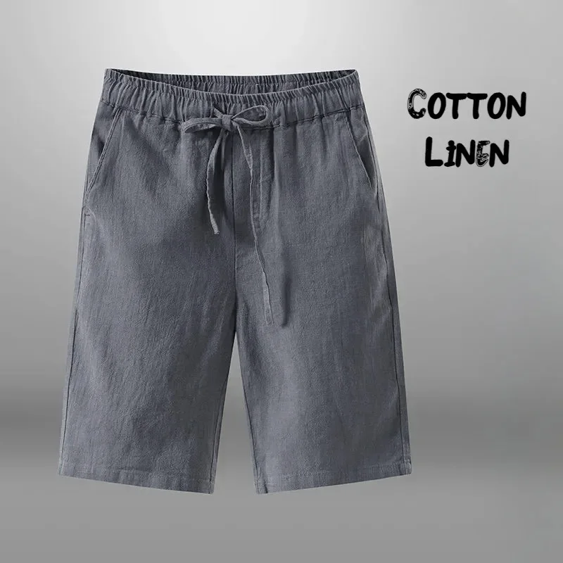 Men Shorts for Men Cotton Linen Casual Breathable Beach Shorts Men's Short Sweatpants Vacation Gym Basketball
