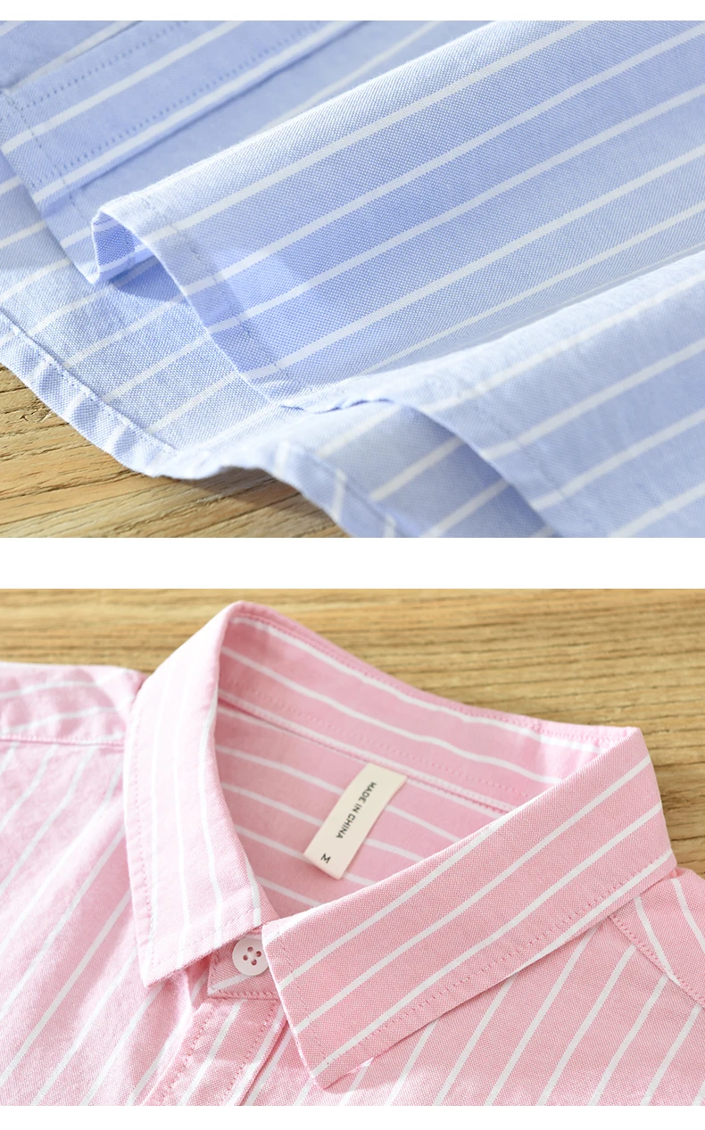 Men's Fashion Striped All-in-one Teen Cotton Comfortable Breathable Trend British Style Outdoor Casual Long-sleeved Cotton Shirt