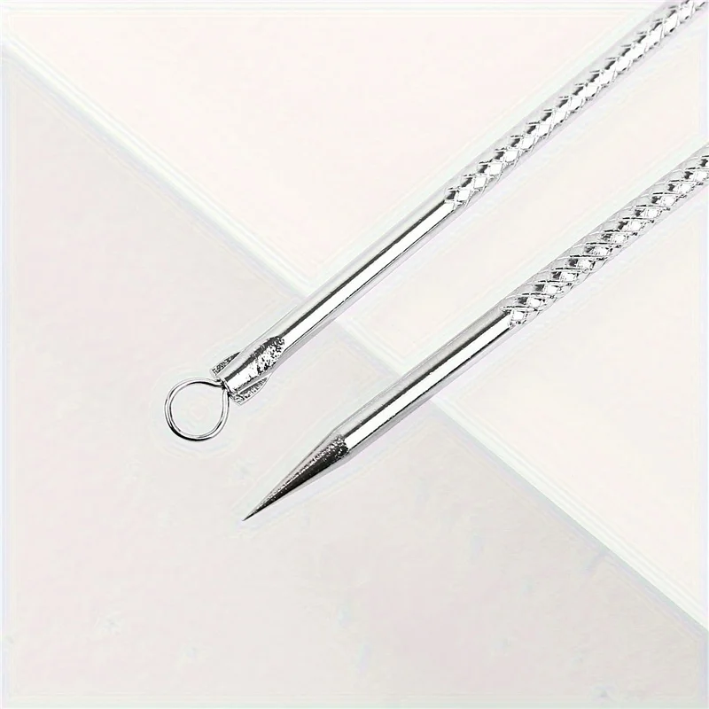 Stainless Steel Blackhead Remover, Pimple Popper Tool for Blemish, Whitehead, Acne Removal, Suitable for Normal Skin