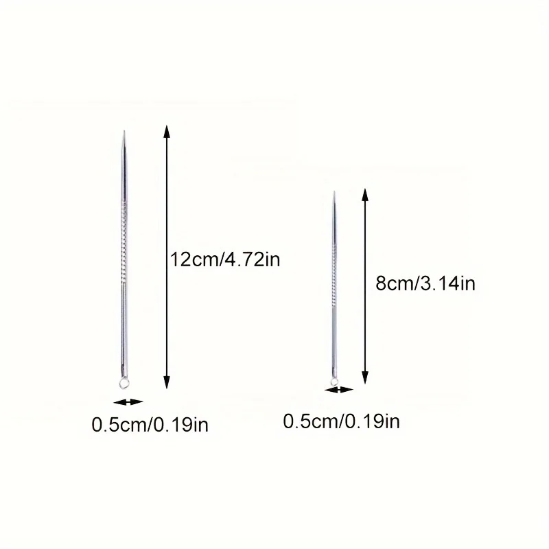 Stainless Steel Blackhead Remover, Pimple Popper Tool for Blemish, Whitehead, Acne Removal, Suitable for Normal Skin