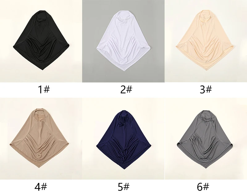 New Ready To Go Wear Instant Hijab for Women Solid Color Hemp Headscarf Neck Cover Sports Hijabs Pinless Islam Shawls and Wraps