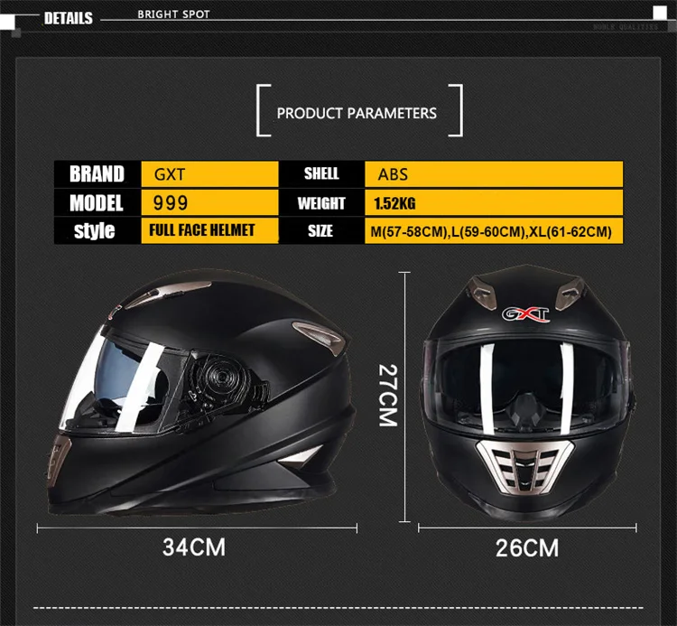 Full Face Motorcycle Helmets Latest Downhill Racing Motorbike Riding Casco Capacete De Moto DOT Approved For Men Women Kask GXT