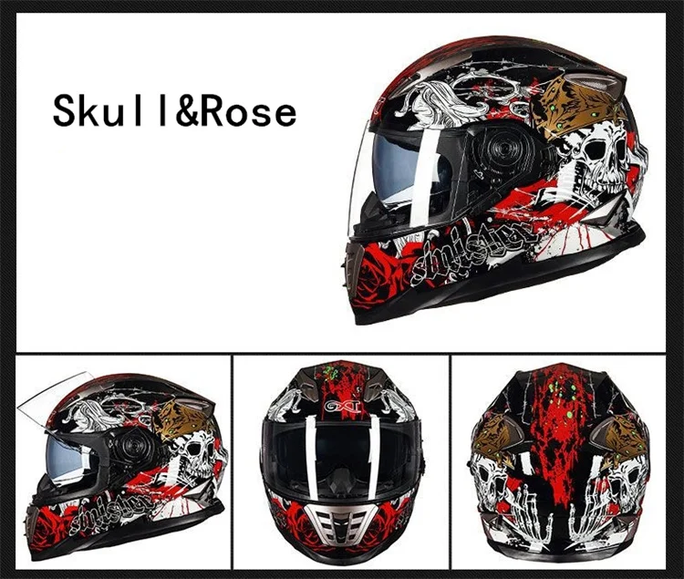 Full Face Motorcycle Helmets Latest Downhill Racing Motorbike Riding Casco Capacete De Moto DOT Approved For Men Women Kask GXT