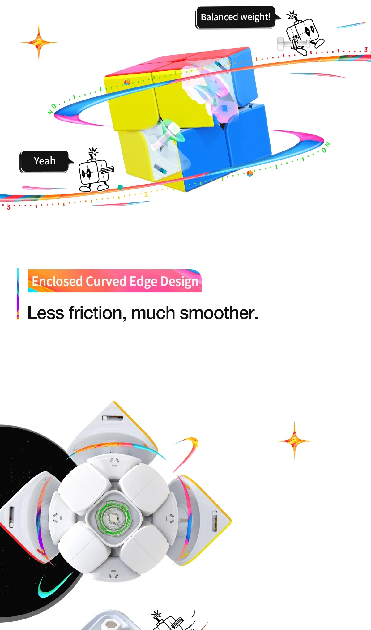 【JudyCube】GAN 251 M Pro 2x2 Magnetic Speed Cube Professional GAN Cube 251M AIR Puzzles GAN 249 V2 Stress Reliever Toys Gan Cubes