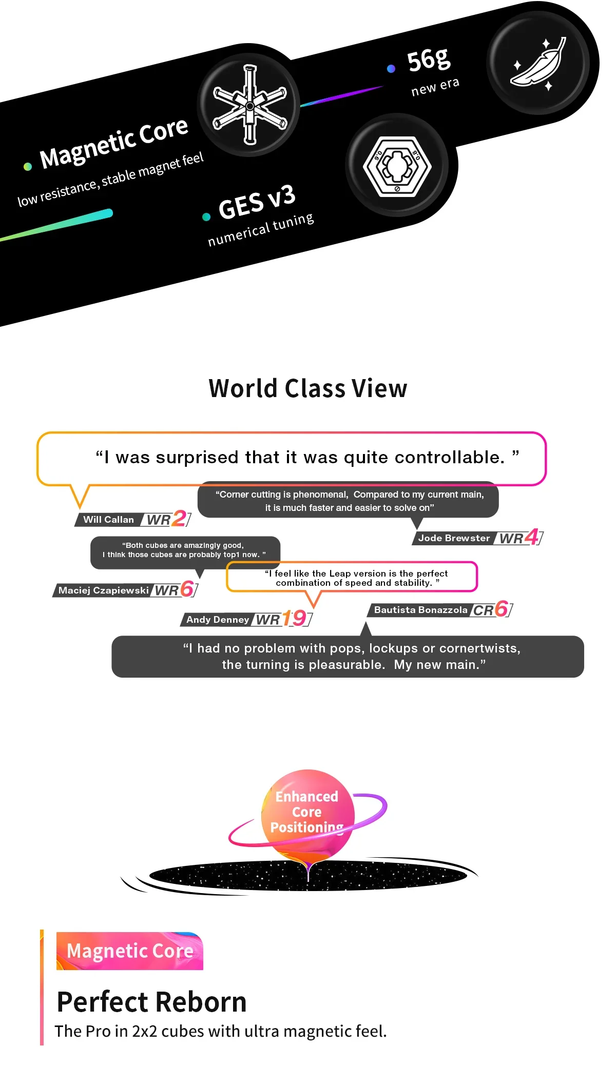 【JudyCube】GAN 251 M Pro 2x2 Magnetic Speed Cube Professional GAN Cube 251M AIR Puzzles GAN 249 V2 Stress Reliever Toys Gan Cubes