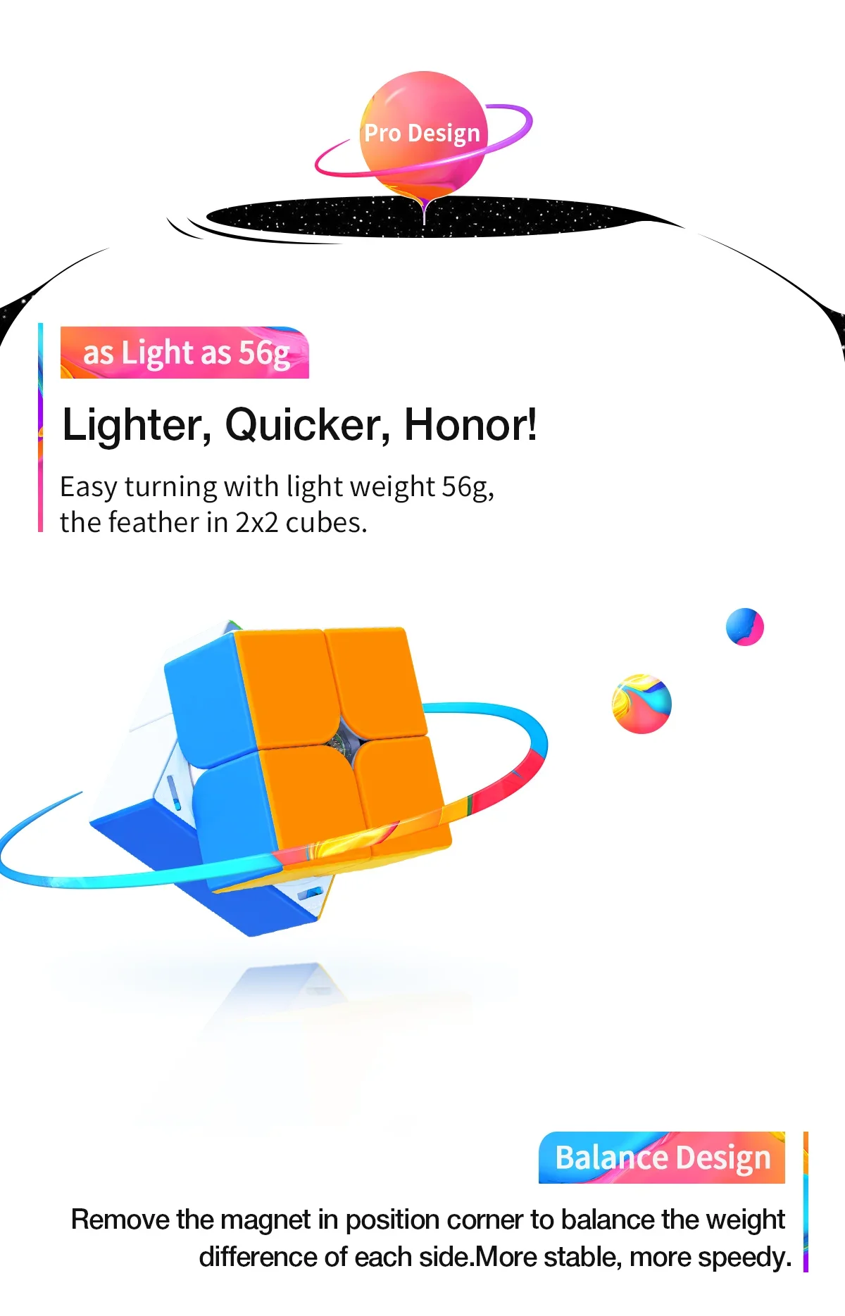 【JudyCube】GAN 251 M Pro 2x2 Magnetic Speed Cube Professional GAN Cube 251M AIR Puzzles GAN 249 V2 Stress Reliever Toys Gan Cubes