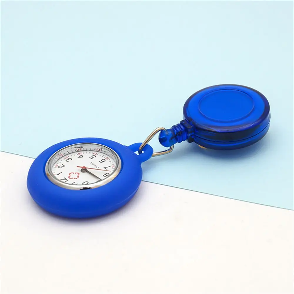 1PC New Retractable Nurse Watch Clip-on Fob Watch Doctor Medical Hanging Brooch Pin Quartz Clock Doctor Nurse Gifts