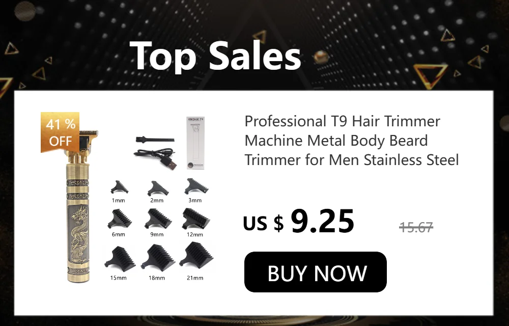 Kemei KM-1550 Professional Hair Clipper for Men LED Display Low Noise Cordless USB Interface Hair Cutting Machine Hair Trimmer