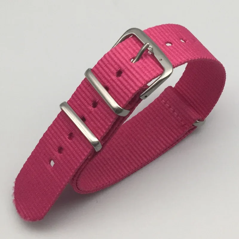 Nylon Canvas Strap 18mm 20mm 22mm 24mm Sports Fabric Nylon Watchband Accessories Band Buckle Belt