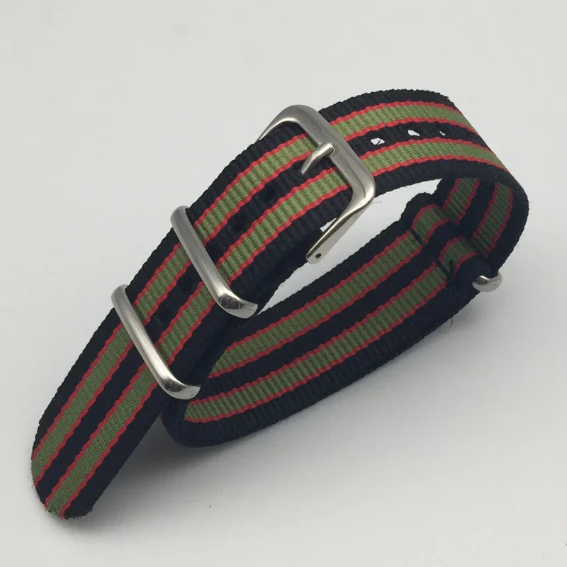 Nylon Canvas Strap 18mm 20mm 22mm 24mm Sports Fabric Nylon Watchband Accessories Band Buckle Belt