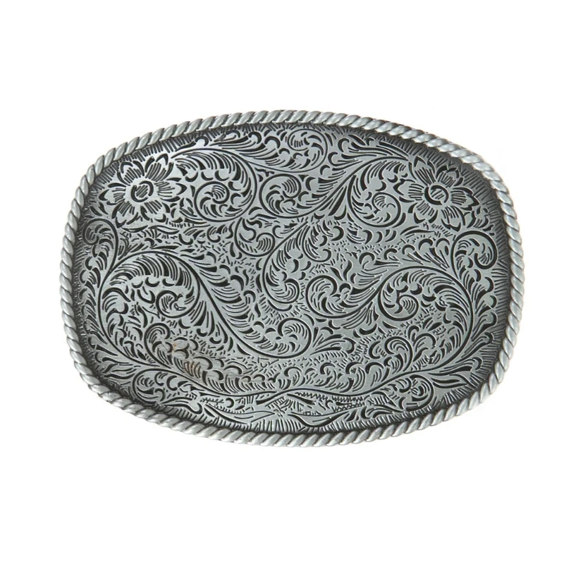 Western Cowboy Relief Belt Buckle Metal Multiple Type Personality Rock Belt Link Buckle Unisex Belt Buckle DIY Supplies