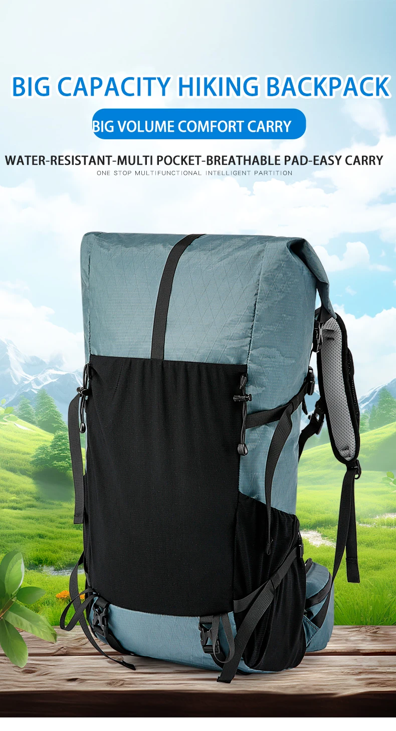 40L Outdoor Hiking Camping Backpack Large Capacity Waterproof Climbing Bag Travel Equipment Men Women's 2024 New Backpack