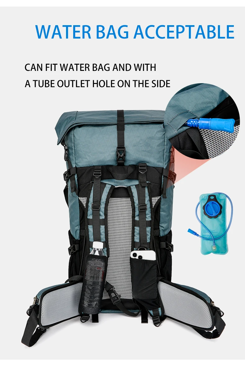 40L Outdoor Hiking Camping Backpack Large Capacity Waterproof Climbing Bag Travel Equipment Men Women's 2024 New Backpack