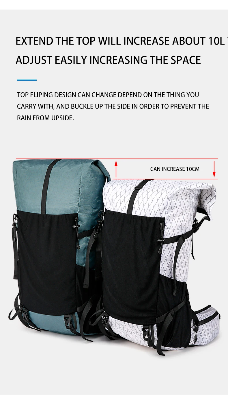 40L Outdoor Hiking Camping Backpack Large Capacity Waterproof Climbing Bag Travel Equipment Men Women's 2024 New Backpack