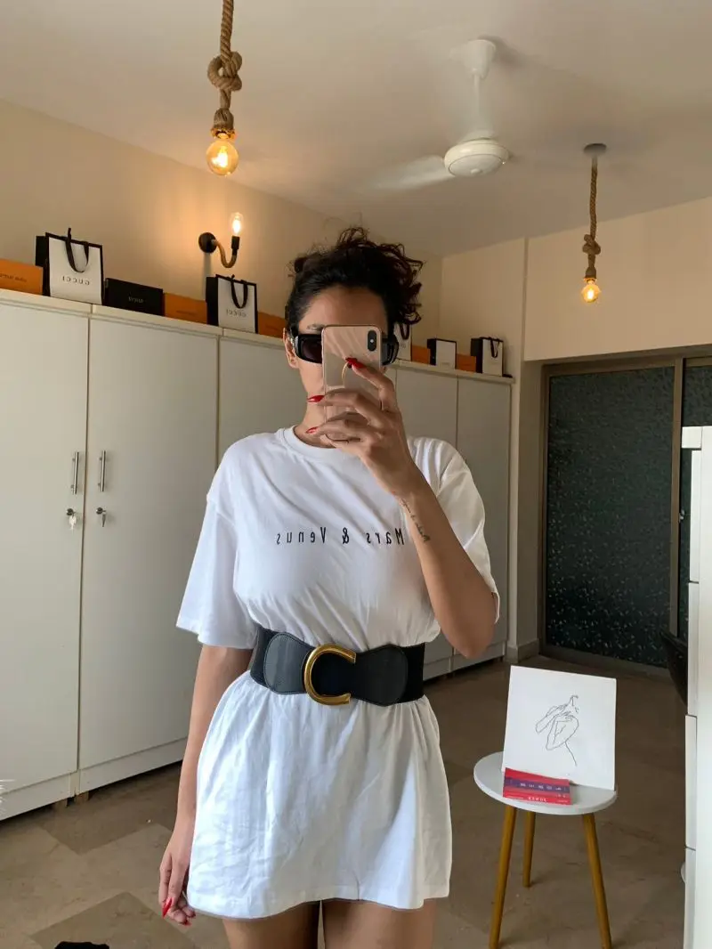 Women Wide Elastic Waist Belt for Dress Ladies Stretch Belt Plus Size with Gold Big Buckle