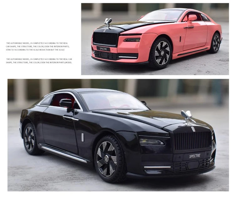 1:24 Rolls Royce Spectre Alloy Diecast Model Car Sound & Light Collection Gifts Christmas Present For Boyfriend Birthday Gifts