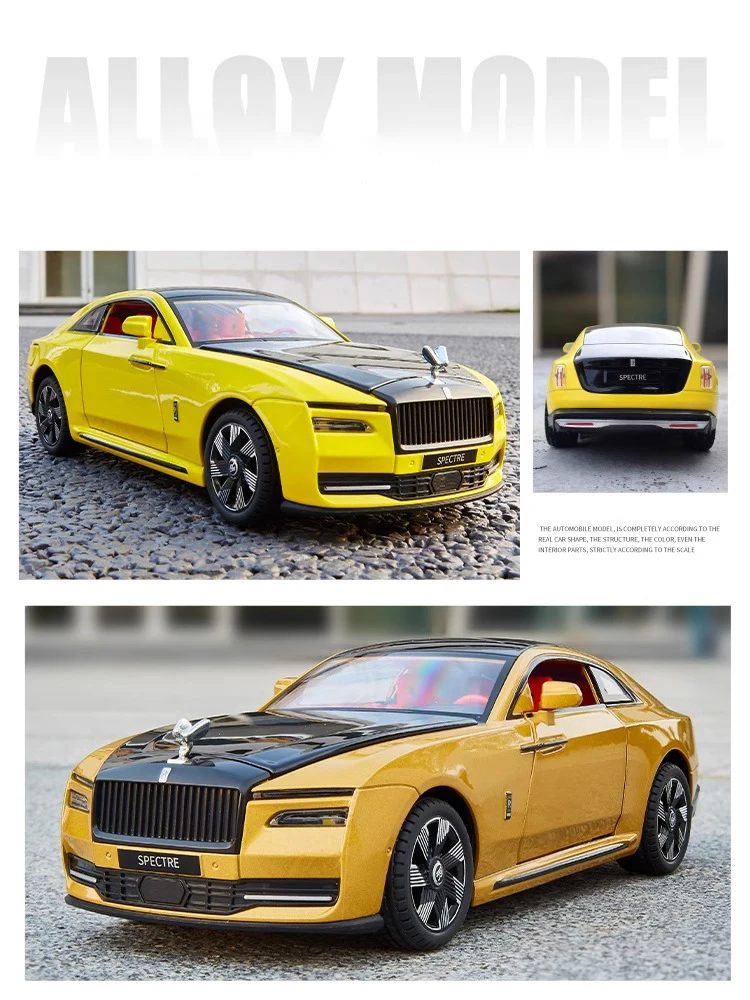 1:24 Rolls Royce Spectre Alloy Diecast Model Car Sound & Light Collection Gifts Christmas Present For Boyfriend Birthday Gifts