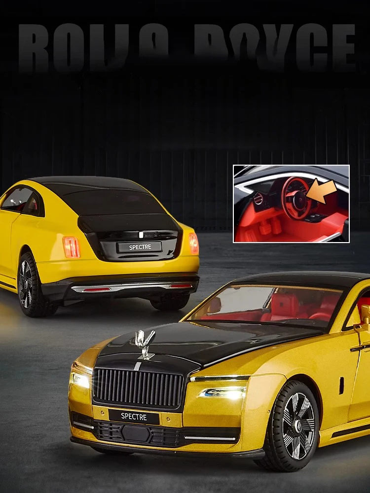 1:24 Rolls Royce Spectre Alloy Diecast Model Car Sound & Light Collection Gifts Christmas Present For Boyfriend Birthday Gifts