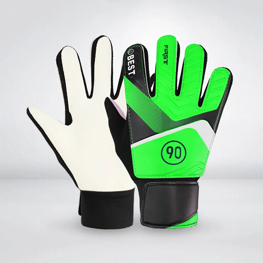 Children's Goalkeeper Gloves Anti-Collision Latex PU Goalkeeper Hand Protection Football Gloves Soccer Accessories for Kids