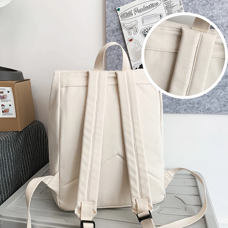 Canvas Schoolbag Female College Student Junior High School Girl High School Student Large Capacity Backpack 2026 New Backpack