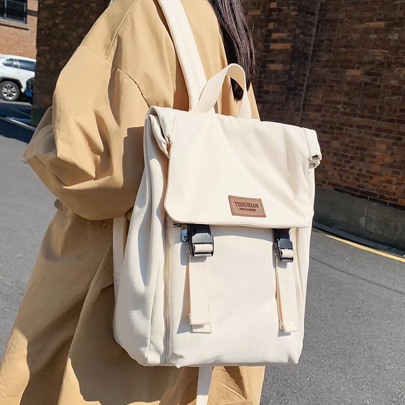 Canvas Schoolbag Female College Student Junior High School Girl High School Student Large Capacity Backpack 2026 New Backpack