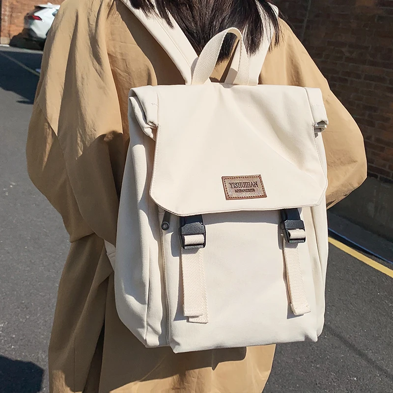 Canvas Schoolbag Female College Student Junior High School Girl High School Student Large Capacity Backpack 2026 New Backpack