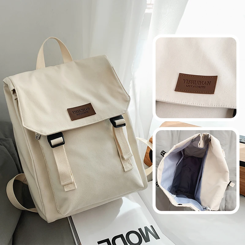 Canvas Schoolbag Female College Student Junior High School Girl High School Student Large Capacity Backpack 2026 New Backpack