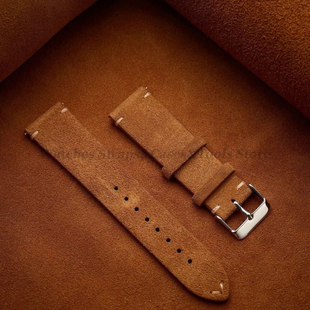 Soft Suede Watch Strap 18mm 20mm 22mm for Huawei Watch Gt3/Gt4 Quick Release Bracelet 14mm 16mm for Women Men Calfskin Wristband