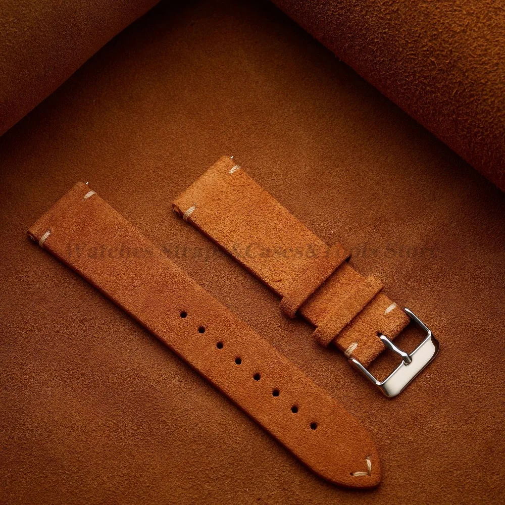 Soft Suede Watch Strap 18mm 20mm 22mm for Huawei Watch Gt3/Gt4 Quick Release Bracelet 14mm 16mm for Women Men Calfskin Wristband