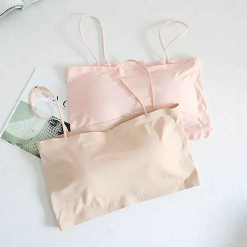 Comfortable Waist Beauty Back Wrap Chest Tube Top Girl No Steel Ring Camisole Bra Underwear New Female Simple Beauty Back