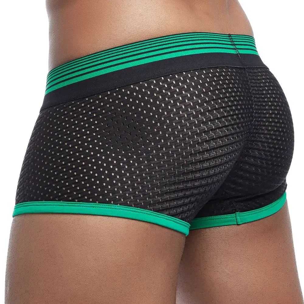 Sexy Men Underwear Boxer Shorts New Trunks Mens Boxershorts Underware Boxers Funny Low Waist Nylon Mesh Breathable Quick Drying