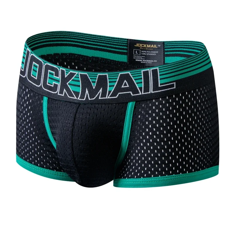 Sexy Men Underwear Boxer Shorts New Trunks Mens Boxershorts Underware Boxers Funny Low Waist Nylon Mesh Breathable Quick Drying