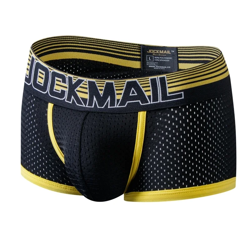 Sexy Men Underwear Boxer Shorts New Trunks Mens Boxershorts Underware Boxers Funny Low Waist Nylon Mesh Breathable Quick Drying